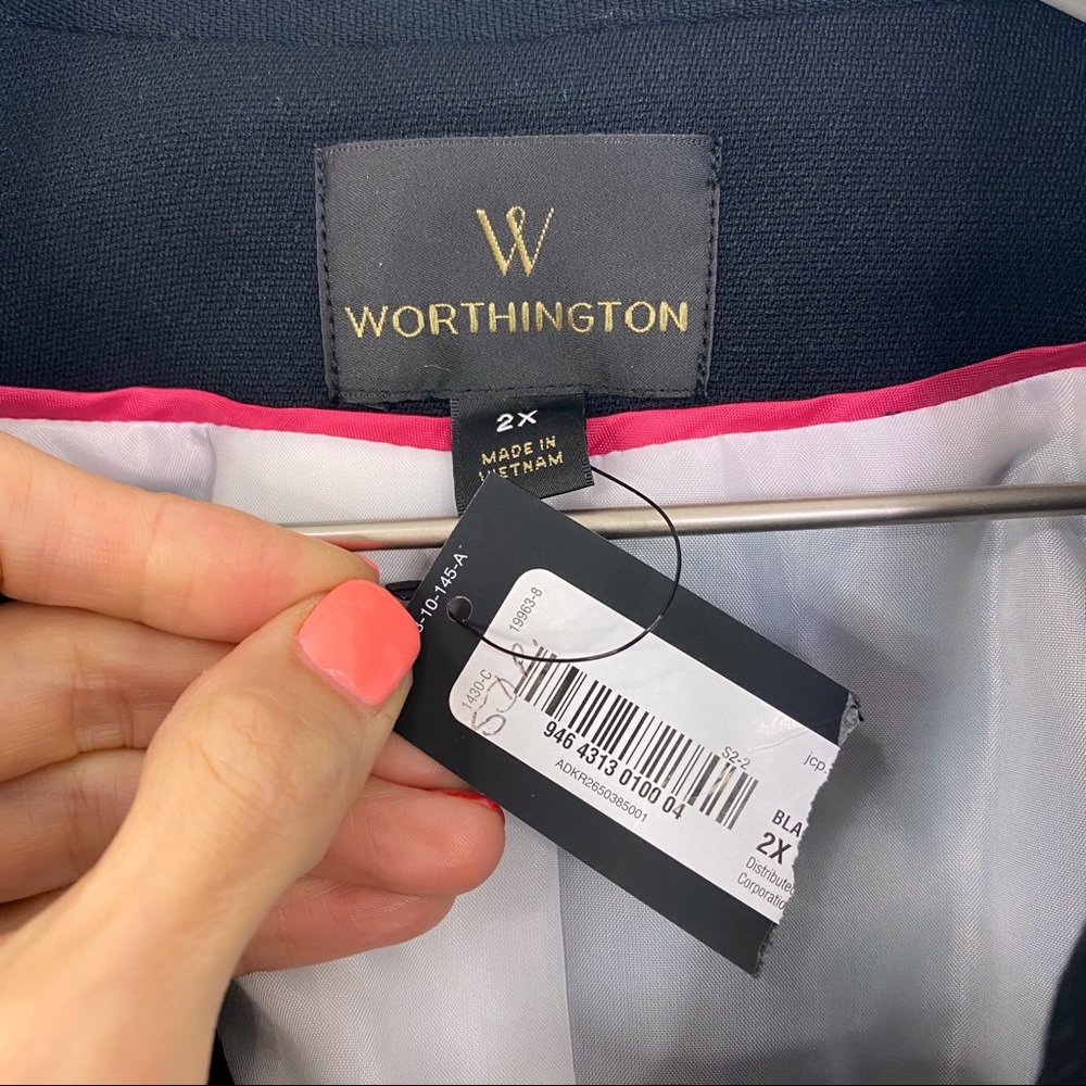 SOLD Worthington Black White Mod Zip Tie Waist Jacket - Picture 5 of 10